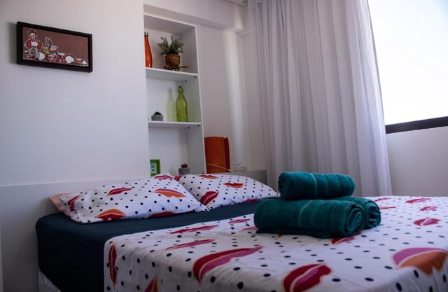 Flat lado Shopping -Vista p Mar