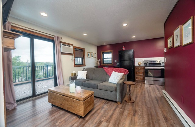 Balcony | Fireplace | Game Room Access | Steps to Downtown & Riverfront