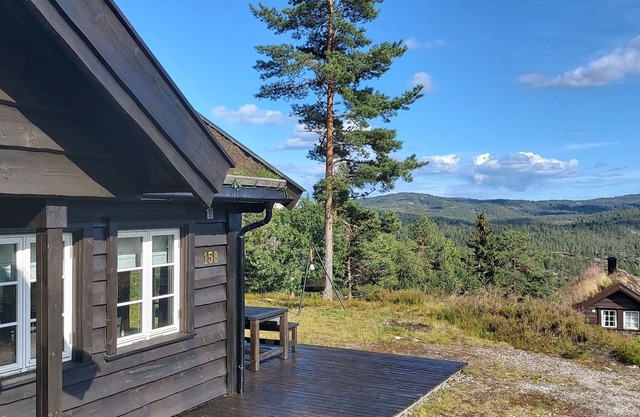 Gautefall, Orrebu: cabaña acogedora de alto estándar con jacuzzi y sauna
