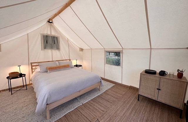 Experience the great outdoors glamping at Camp Red Moon