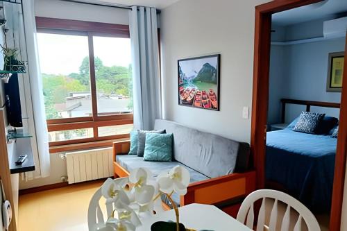 ¡Apto Gramado a pie! Aire acondicionado, Smart TV, Wi-Fi, Estacionamiento.