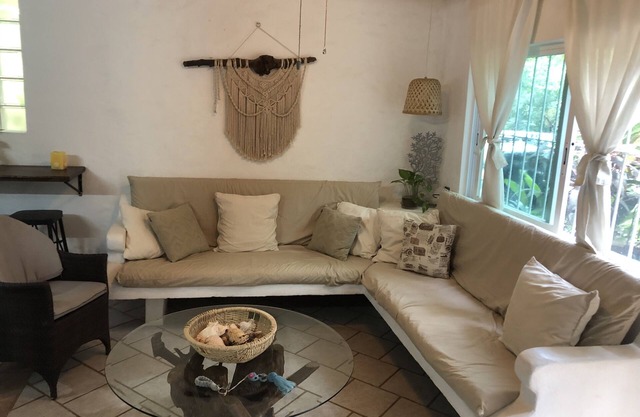 Great family size home, 50 meters from the beach and 5 minutes walk to the plaza