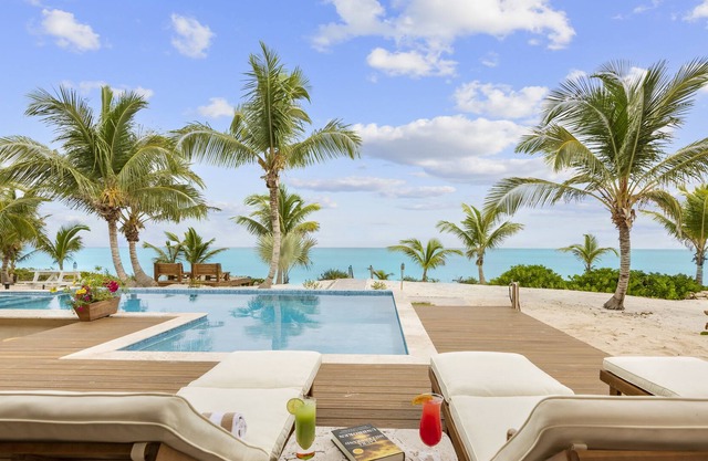 SWIM-UP POOL BAR w/ grill on Sandy, Secluded Beach Front! 2-Acre Palm Paradise!