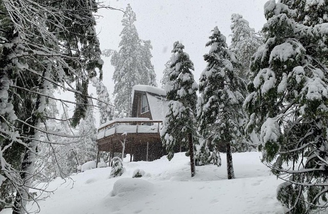 Heckman's Peak/You Deserve some Sierra Snow in Blue Lake Springs!