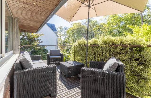 Casa de vacaciones 'Maison De Kerobistin - Playa a 150m' con vistas al mar, Wi-Fi y aire acondicionado