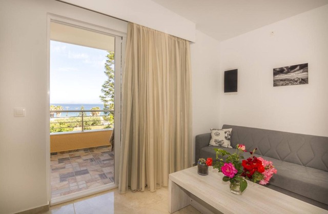 Casa de vacaciones 'Dos dormitorios' con vistas al mar, Wi-Fi y aire acondicionado