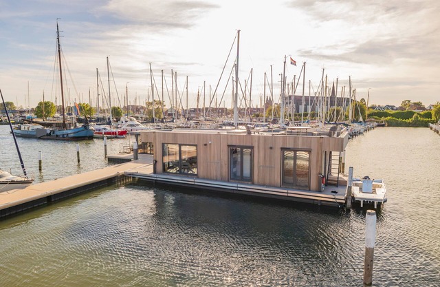 Houseboat: "De Albatros" with tender
