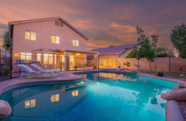 Bright 3BR w/ Backyard Pool, BBQ Grill & Workspace