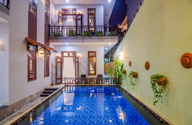 Piscina privada de impresión Riverside House cerca del centro de Hoi An