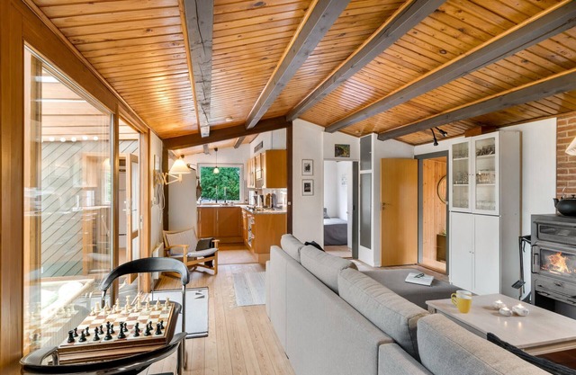 Look forward to this large holiday home with Finnish wooden bath near Liseleje beach.