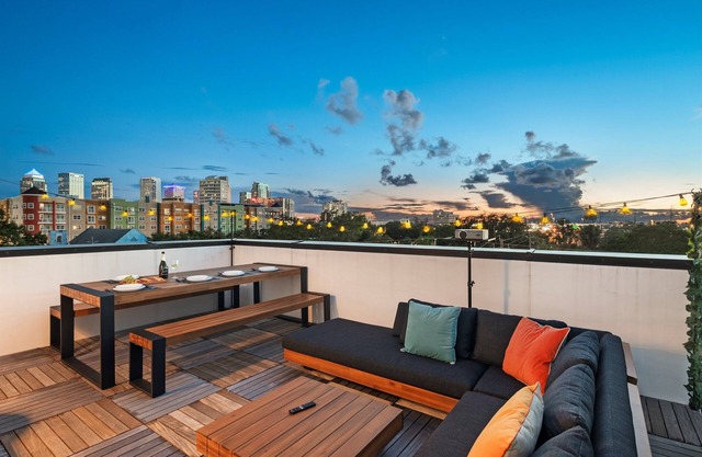 Lux Townhouse, Private rooftop cinema with grill.