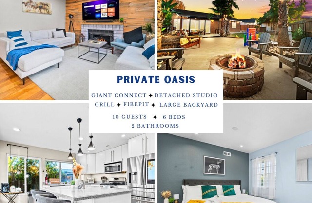 Luxury 4-bedroom in terrific San Diego with Detached Studio &Backyard Oasis