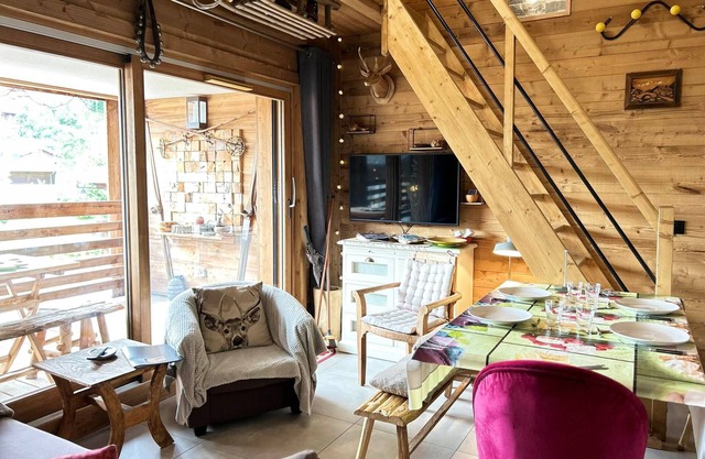 Apartamento de lujo en el corazón de Les Gets, centro con acceso a spa, cerca de comercios (parking).