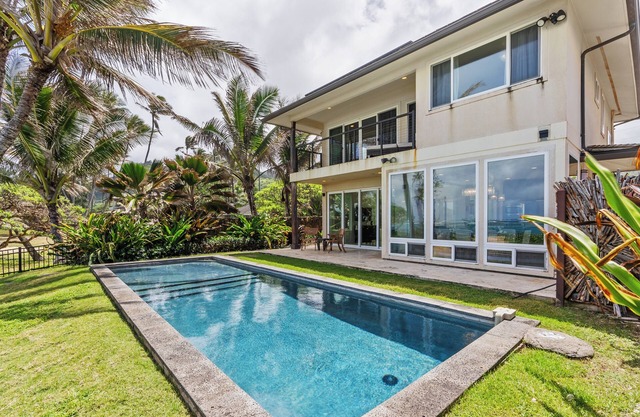 Luxury Laie Beachfront Estate w/ Private Pool, Spacious Living & Ocean Access