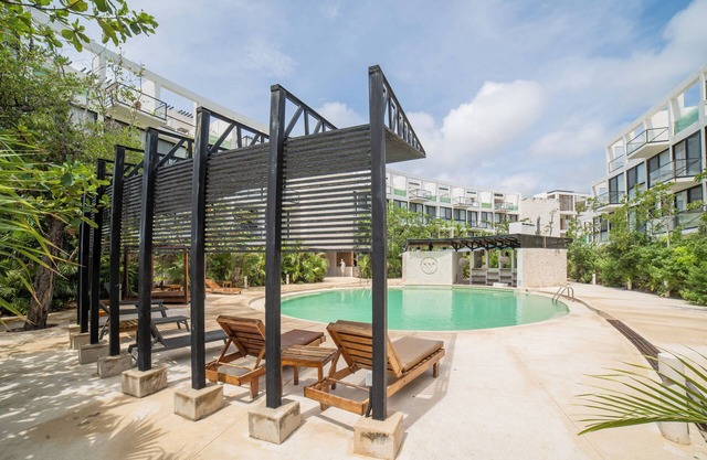 Luxury Studio - Kitchenette Spa Gym & Priv. Cenote