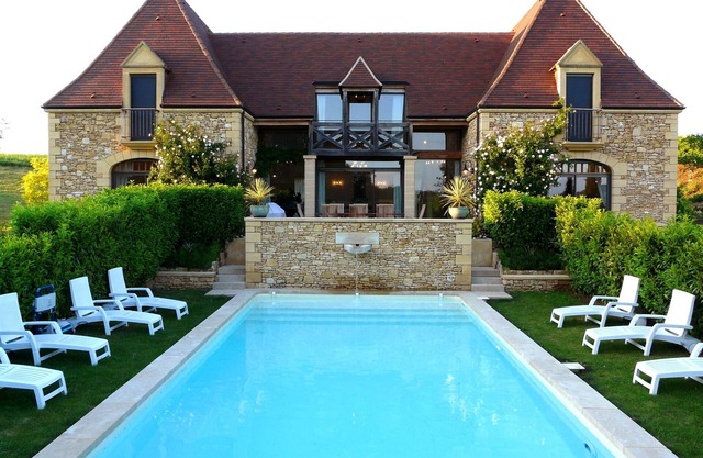 Magnífica casa villa impresionantes vistas climatizadas piscina privada aire acondicionado. cerca de Sarlat