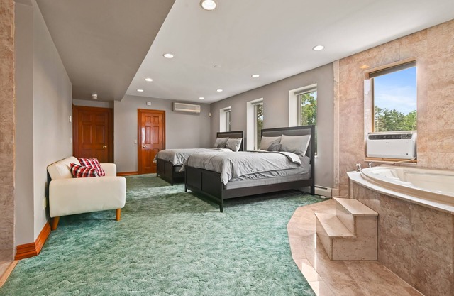 Mansion with pool, hot tub, sauna, and mountain views