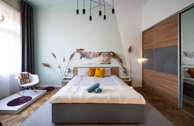 Mark’s modern flat at Margaret Island