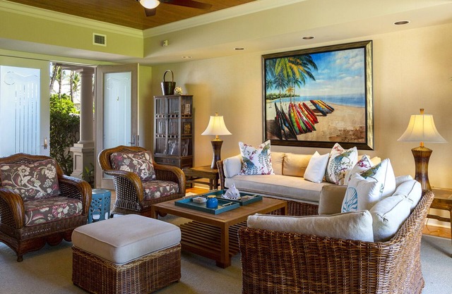 Cerca de la playa y la piscina Casa adosada de las islas Mauna Lani 2BR / 2. 25BA Bunks