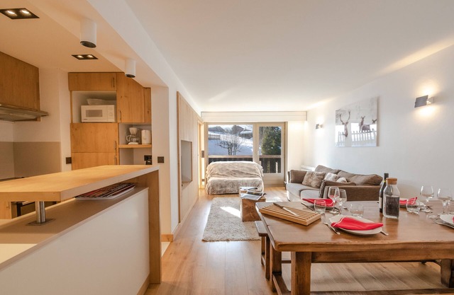 Megève-Mont d'Arbois, T3 reformado, 50m2, 4 pers. situado a 5 minutos de las pistas.