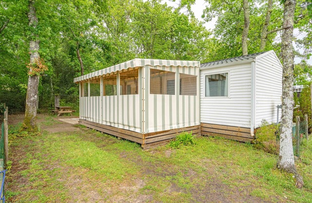 Mobil Home 'Mh75 La Tremblade' con piscina compartida, terraza y aire acondicionado