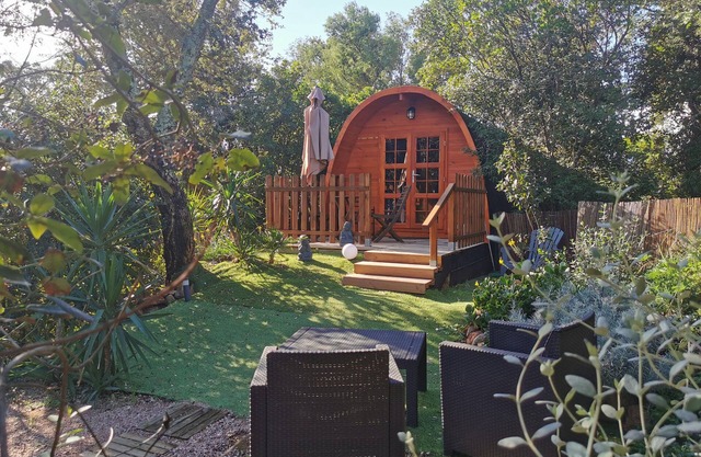 My cabin at the bottom of the garden, a cozy, comfortable and intimate wooden cocoon.