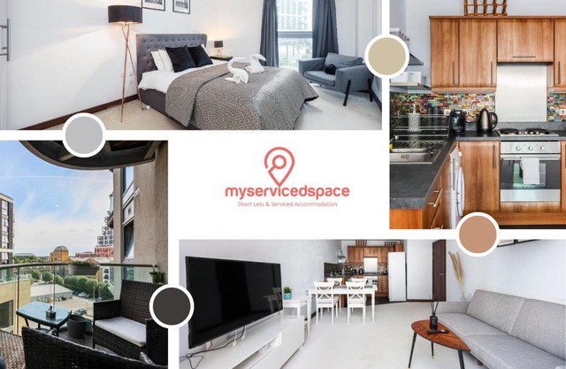 My Serviced Space - Battersea 1 BR Apartment, Balcony, Family Friendly, Relocation & Business