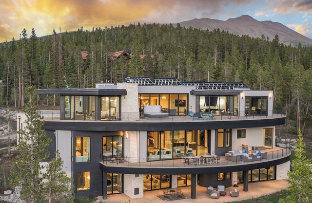 Nearly 12k sq ft of luxury, private ski shuttle, indoor pool, theater, 2 hot tubs, 360 views!!!