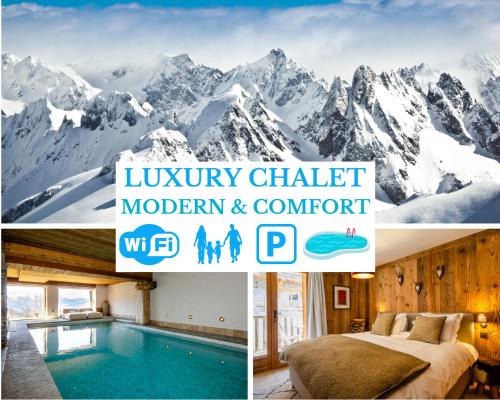 NEW Luxury Chalet Sapins - PRIVATE POOL- Mountains VIEW - Family & Comfort - SPECIAL LAUNCH OFFER