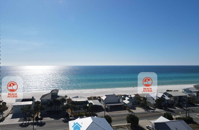 New!! Steps To Beach, Gulf Views, Private Heated Pool