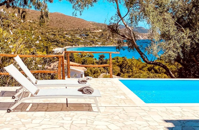 Newly renovated villa with private pool, sea views, just a stroll from the beach