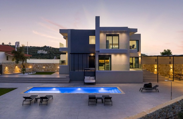 Nikolioudis Luxury Villa Wine - 900m From Agia Marina Beach