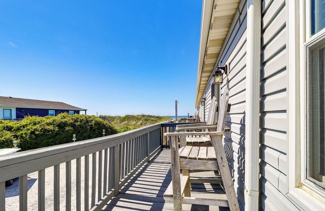 Oak Island Condo w/ Ocean View: Steps to Beach!