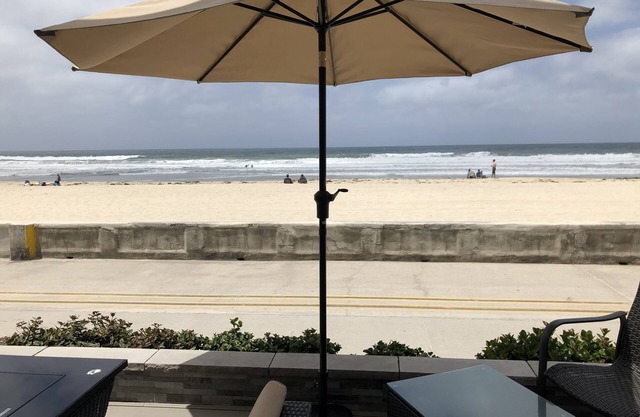 Ocean Front On Beach! -2 Master BR, 2 Full BA, Patio!, AC, Parking, Close to All