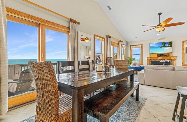 Oceanfront beach home w/ hot tub & game room and dolphin views off the back deck