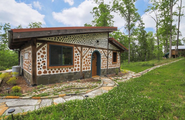 One-of-A-Kind: Handmade Glass Bottle & Cedar Cabin