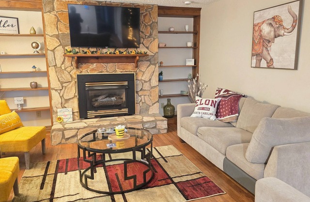 Experience the warmth of a charming home that offers a serene view.