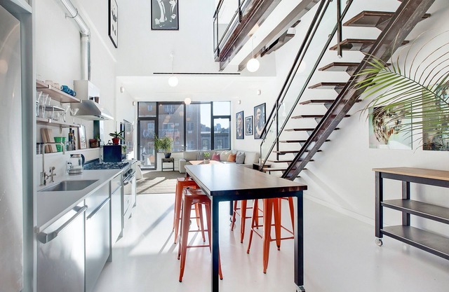Penthouse w/ large rooftop Manhattan skyline in 2 family Townhome