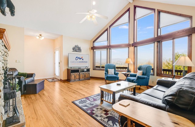 Pisgah View | Stunning Mountain Escape w/ Wrap-Around Deck & Garage
