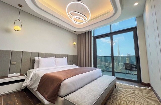 Premium 3B Panoramic Burj View l King size Bed