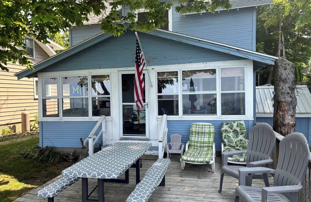 Cabaña privada frente al mar en el lago Michigan