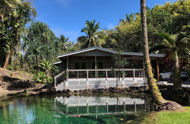 Casa privada al otro lado de la calle de la playa. Minuto del centro de Hilo