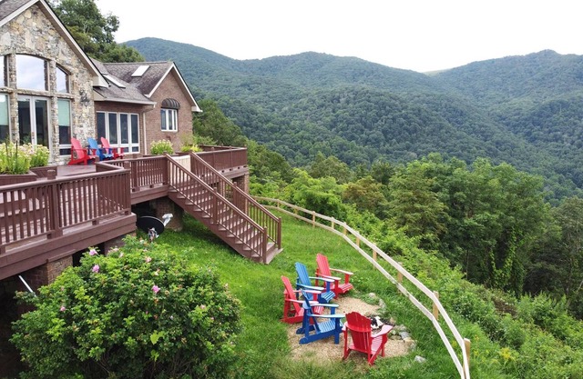 Private mountain on 36 acres with 100 mile views west over the Smokey mountains