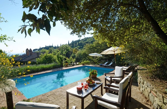 Renovated medieval-style stone dream villa saltwater pool stunning lake view