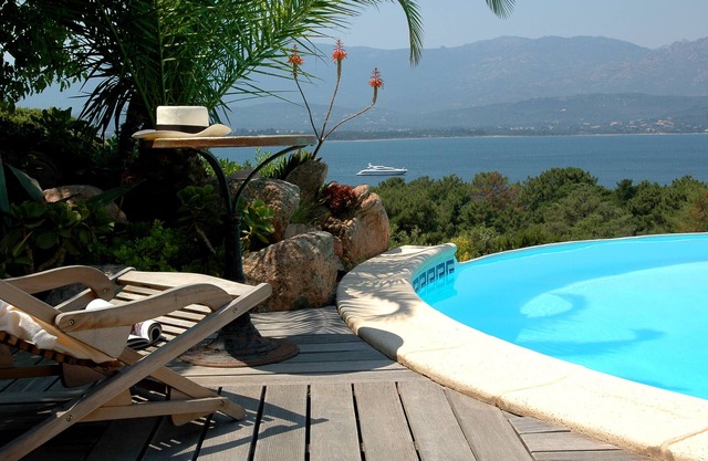 mini-villa de 2 a 4 personas, piscina, playa, vista panorámica, cerca de palombaggia