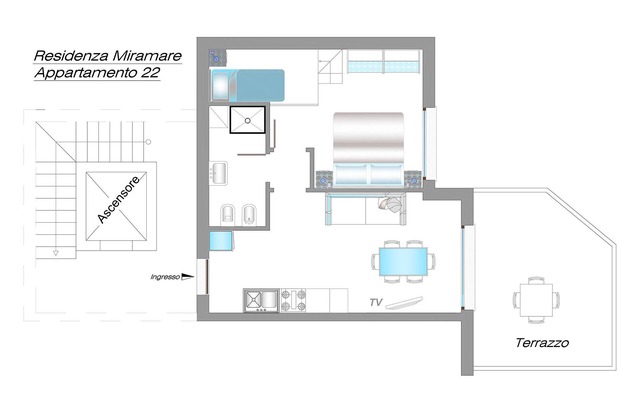 APARTAMENTO "RESIDENCE MIRAMARE" N. 22