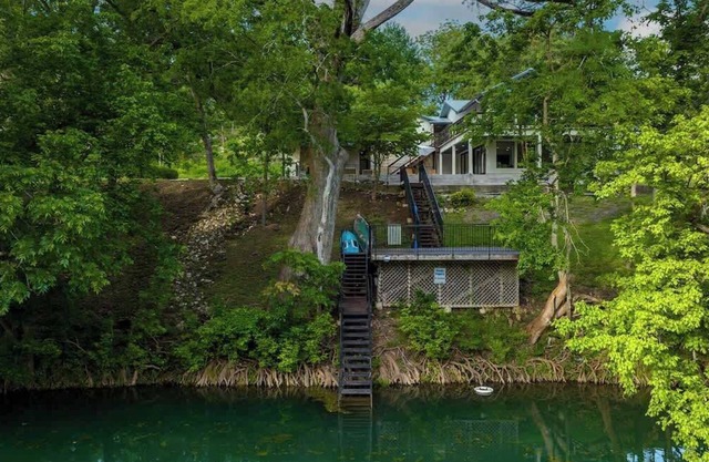 Stunning Riverfront View with Outdoor Fireplace!