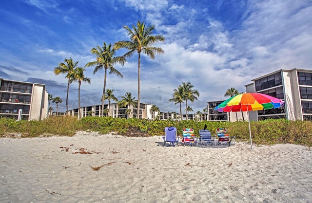 Estudio Sanibel Island con piscinas y vistas al golfo.