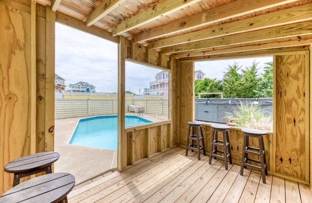 Semi oceanfront Avon home w/ private pool, hot tub, elevator, & rec room!