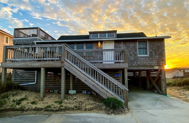 Serendipity Outer Banks: cabaña semi-frente al mar en Kitty Hawk + Dog Friendly